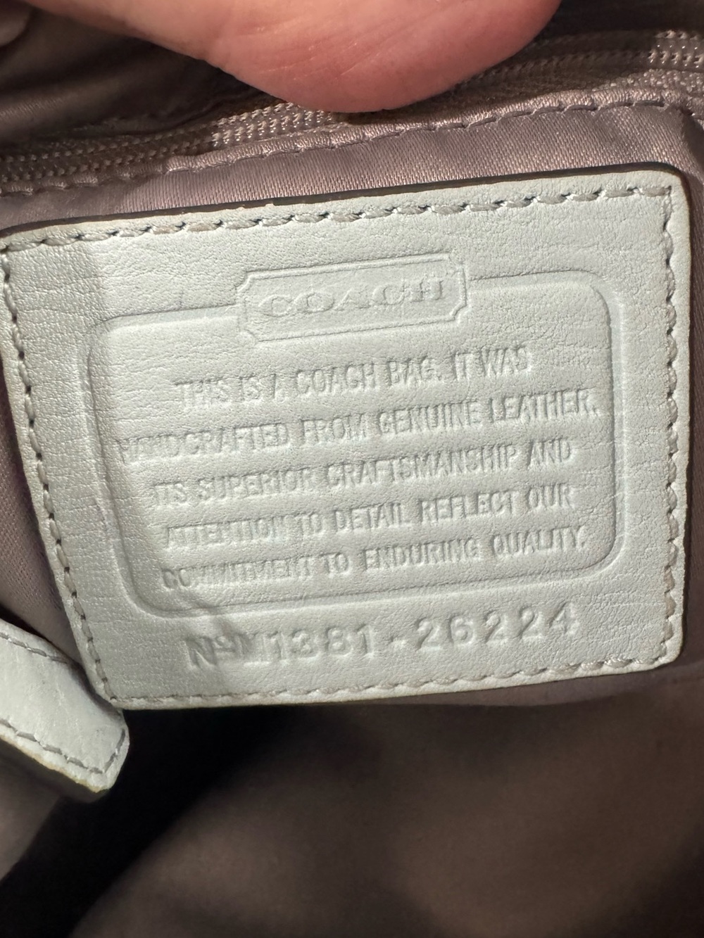 Coach Pebbled Leather Hobo Bag in Light Blue - Picture 13 of 15